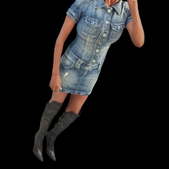 Guess Jean Romper Dress - Picture 4 of 9